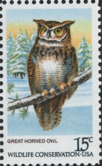 Scott 1763 15 Cent Stamp Great Horned Owl