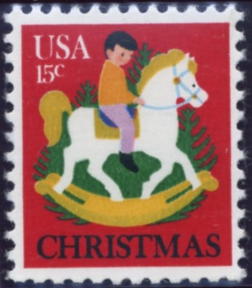 Scott 1769 15 Cent Christmas Stamp Rocking Horse