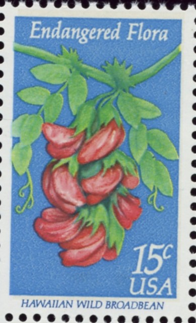 Scott 1784 15 Cent Stamp Endangered Flora Hawaiian Wild Broadbean