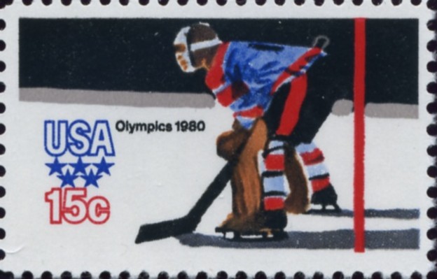 Scott 1798 15 Cent Stamp 1980 Winter Olympics Hockey