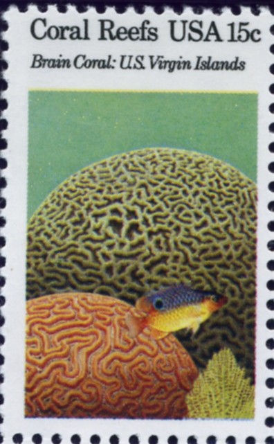 Scott 1827 15 Cent Stamps Brain Coral US Virgin Islands