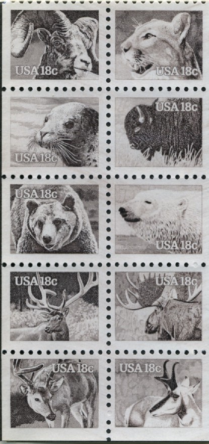 Scott 1880 to 1889 18 Cent Stamps American Animals