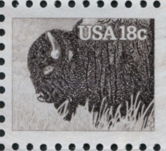 Scott 1883 18 Cent Stamp Bison