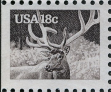 Scott 1886 18 Cent Stamp Elk