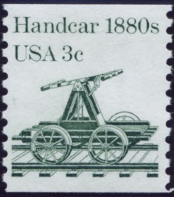 Scott 1898 3 Cent Coil Stamp Handcar