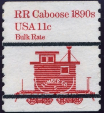 Scott 1905 11 Cent Bulk Rate Precanceled Coil Stamp Railroad Caboose