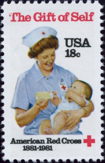 Scott 1910 18 Cent Stamp American Red Cross