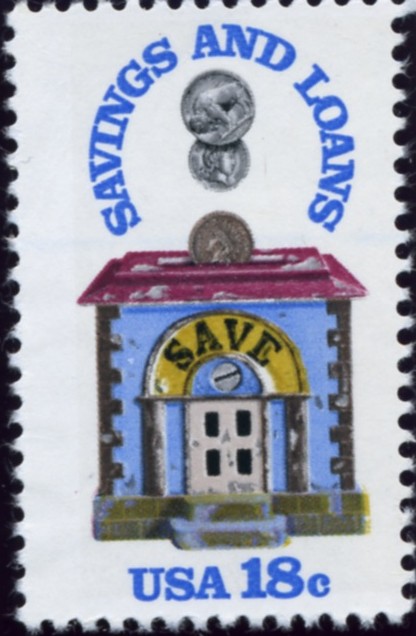 Scott 1911 18 Cent Stamp Savings and Loans