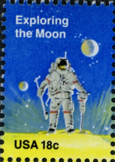 Scott 1912 18 Cent Stamps Space Exploration Exploring The Moon