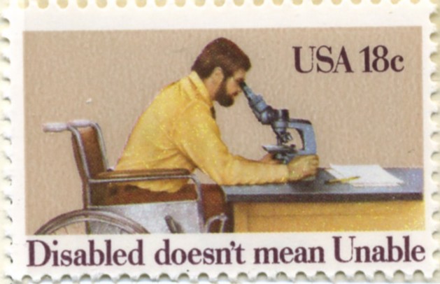 Scott 1925 18 Cent Stamp Disabled Doesnt Mean Unable