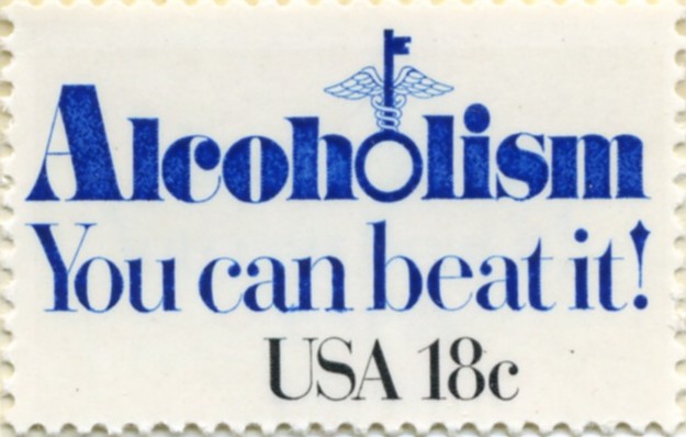 Scott 1927 18 Cent Stamp Alcoholism You Can Beat It