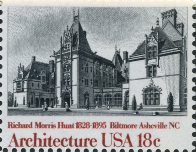 Scott 1929 18 Cent Stamp Architecture Biltmore Ashville NC by Richard Hunt