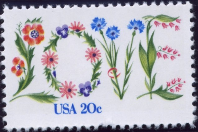 Scott 1951 20 Cent Stamp Love With Flowers