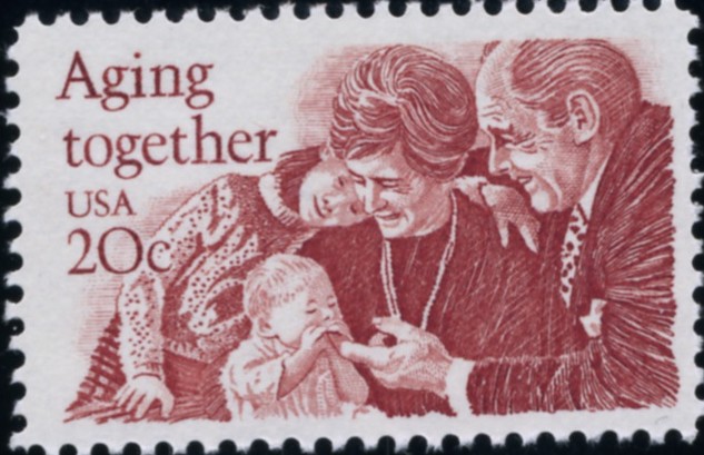 Scott 2011 20 Cent Stamp Aging Together