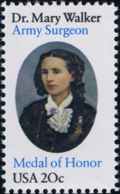 Scott 2013 20 Cent Stamp Dr. Mary Walker Army Surgeon Medal of Honor