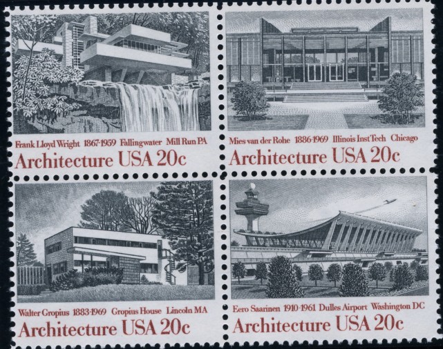 Scott 2019 to 2022 20 Cent Stamps American Architecture