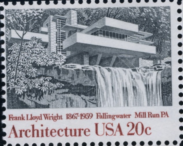 Scott 2019 20 Cent Stamp Architecture Fillingwater in Mill Run PA by Frank Lloyd Wright