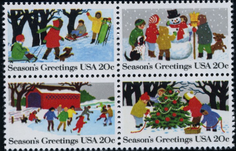 Scott 2027 to 2030 20 Cent Christmas Stamps Seasons Greetings
