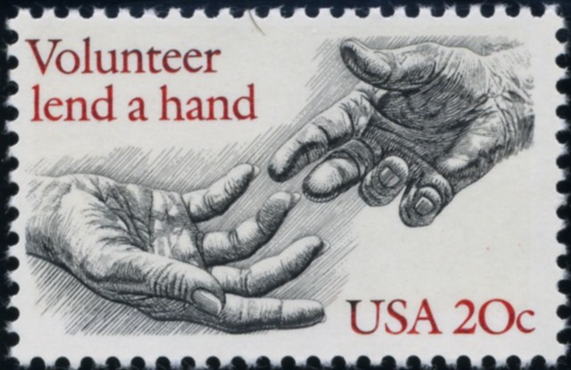 Scott 2039 20 Cent Stamp Volunteer Lend A Hand