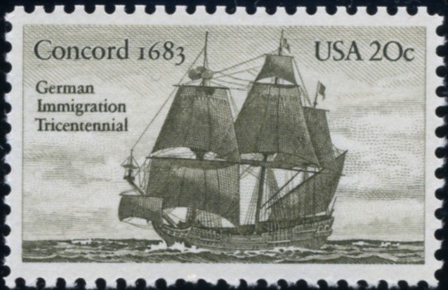 Scott 2040 20 Cent Stamp German Immigration Tricentennial