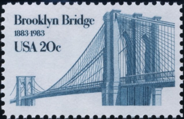 Scott 2041 20 Cent Stamp Brooklyn Bridge