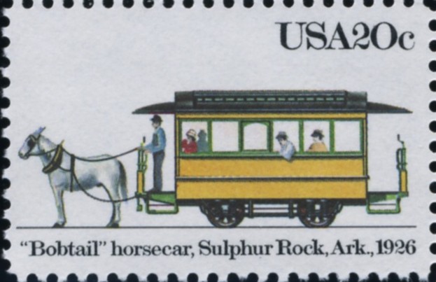 Scott 2061 20 Cent Stamp Bobtail Horsecar Sulphur Rock Arkansas