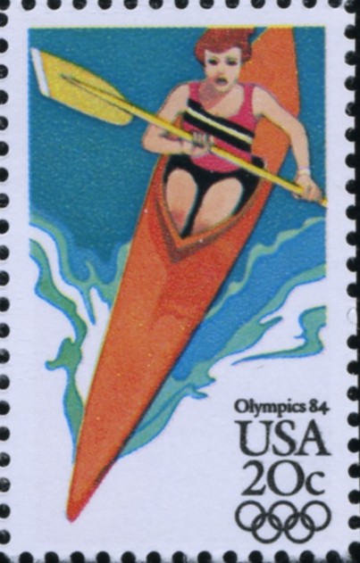 Scott 2085 20 Cent Stamp Summer 1984 Olympics Kayaking
