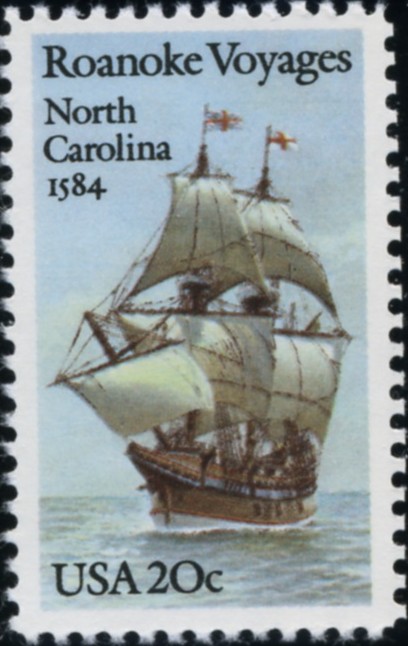 Scott 2093 20 Cent Stamp Roanoke Voyages in North Carolina