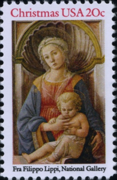 Scott 2107 20 Cent Christmas Stamp Madonna and Child by Fra Filippo Lippi