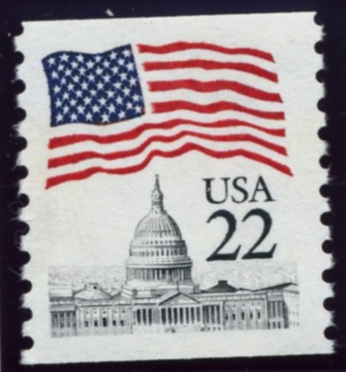 Scott 2115 22 Cent Coil Stamp Flag Over Capitol