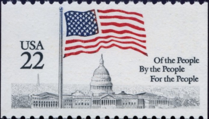 Scott 2116 22 Cent Stamp Flag Over Capitol