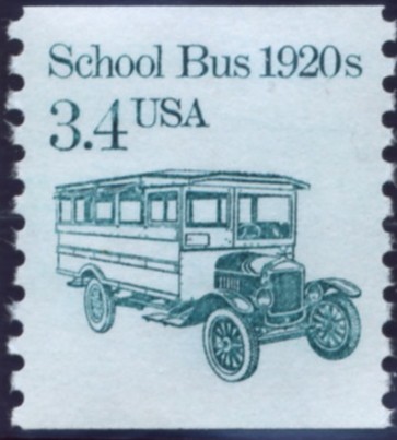 Scott 2123 3.4 Cent Stamp Old School Bus
