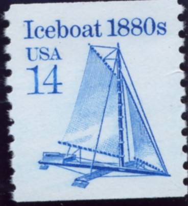 Scott 2134 14 Cent Stamp Iceboat