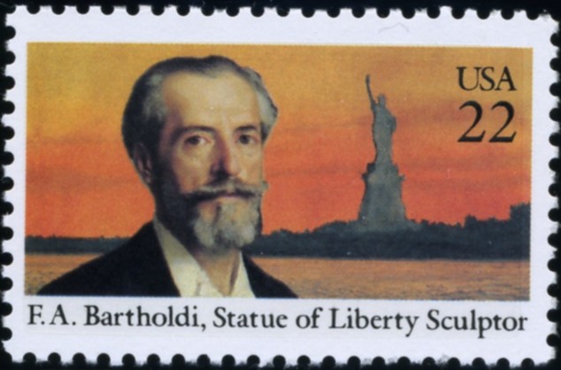 Scott 2147 22 Cent Stamp F A Bartholdi Statue of Liberty Sculptor