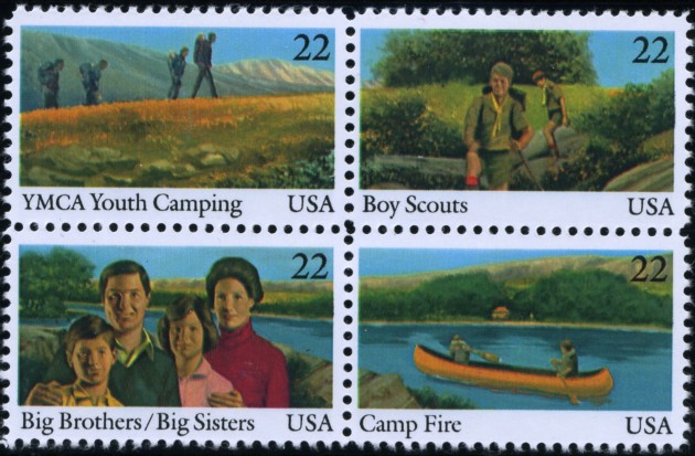Scott 2160 to 2163 22 Cent Stamps Youth Activities
