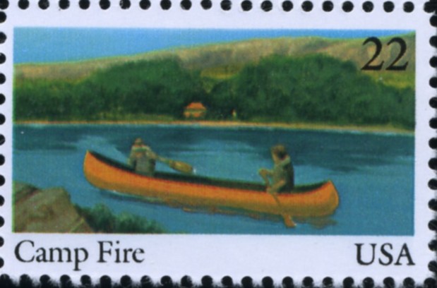 Scott 2163 22 Cent Stamp Camp Fire