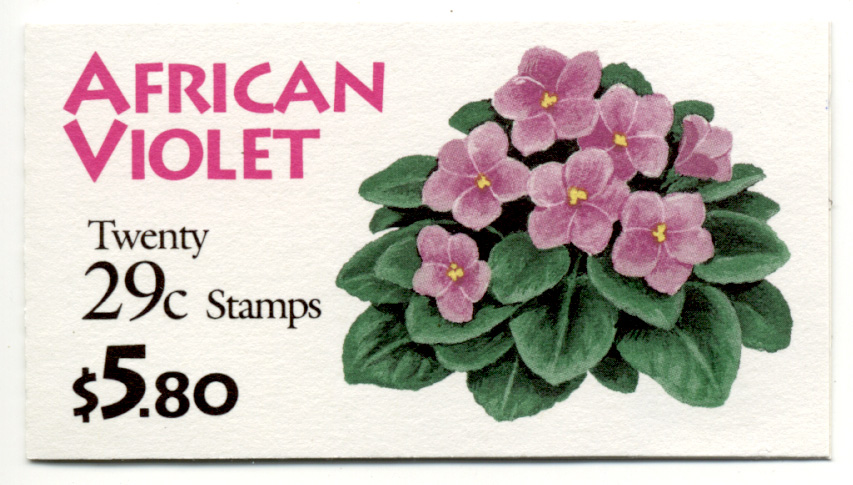 Scott 2486 African Violet 29 Cent Stamps Booklet of 20