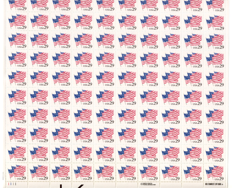 Flags On Parade 29 Cents Stamps Full Sheet Scott 2531