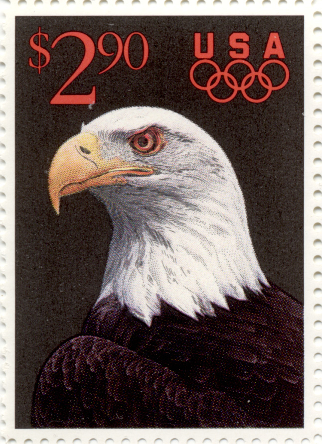 Eagle and Olympic Rings 2.90 Dollar Stamp Scott 2540