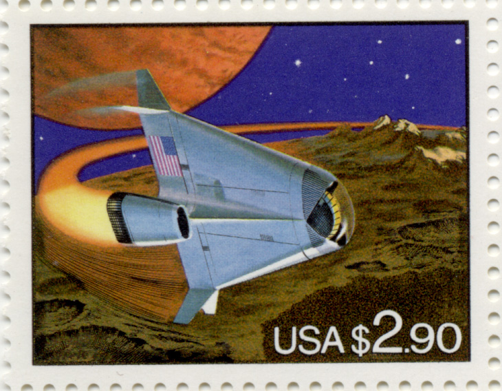 Futuristic Spacecraft 2.90 Dollar Stamp Scott 2543