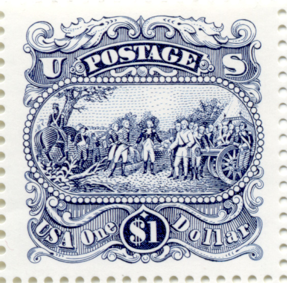 Surrender of General Burgoyne at Saratoga 1 Dollar Stamp Scott 2590