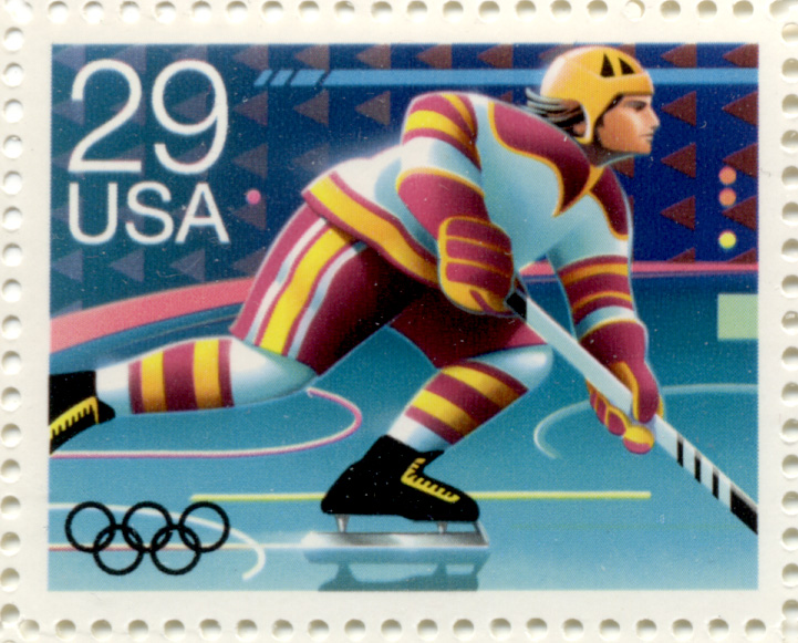 Scott 2611 29 Cent Stamp 1992 Winter Olympics Hockey