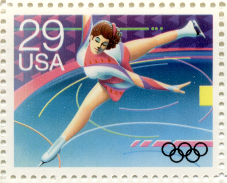 Scott 2612 29 Cent Stamp 1992 Winter Olympics Figure Skating