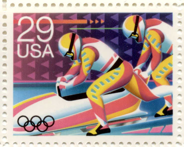 Scott 2615 29 Cent Stamp 1992 Winter Olympics Bobsledding