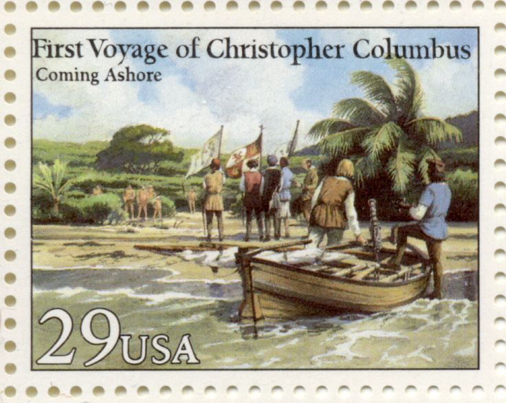 Scott 2623 Christopher Columbus Coming Ashore 29 Cent Stamp