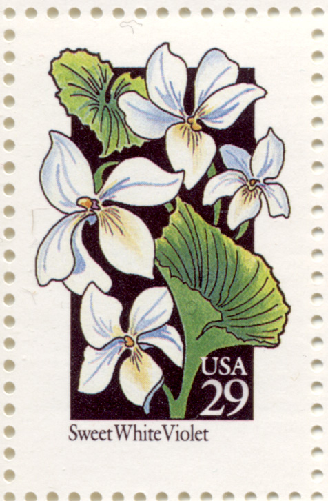 Scott 2659 Wildflowers Sweet White Violet 29 Cent Stamp
