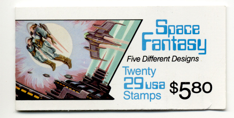 Scott 2741 through 2745 Space Fantasy 29 Cent Stamps Booklet of 20