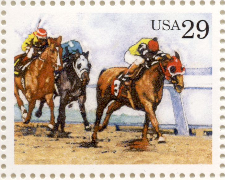 Scott 2757 Horse Sports Thoroughbred Racing 29 Cent Stamp