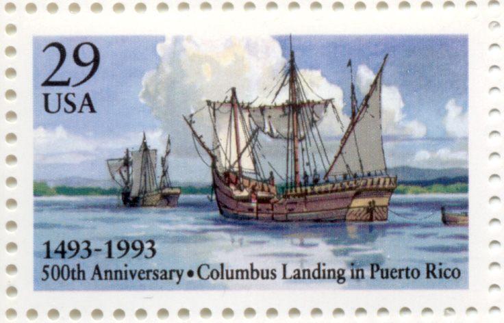 Scott 2805 Columbus Landing in Puerto Rico 29 Cent Stamp