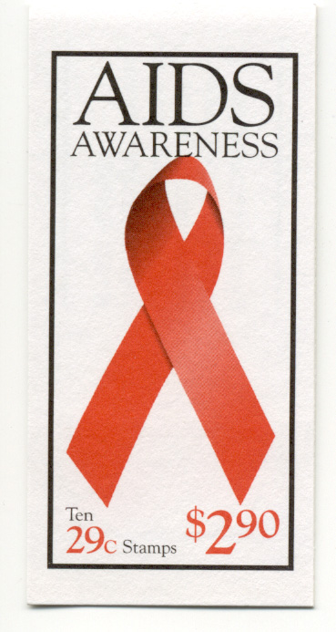 Scott 2806B Aids Awareness 29 Cent Stamp Booklet Of Ten
